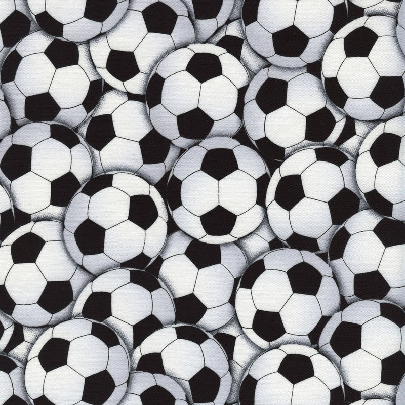 Timeless Treasures Soccer Balls White C4820-WHT
