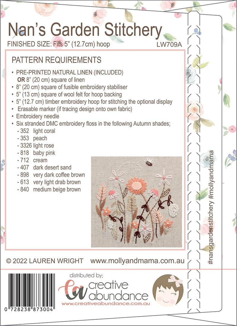 Nans Garden Autumn With Pre Printed Linen