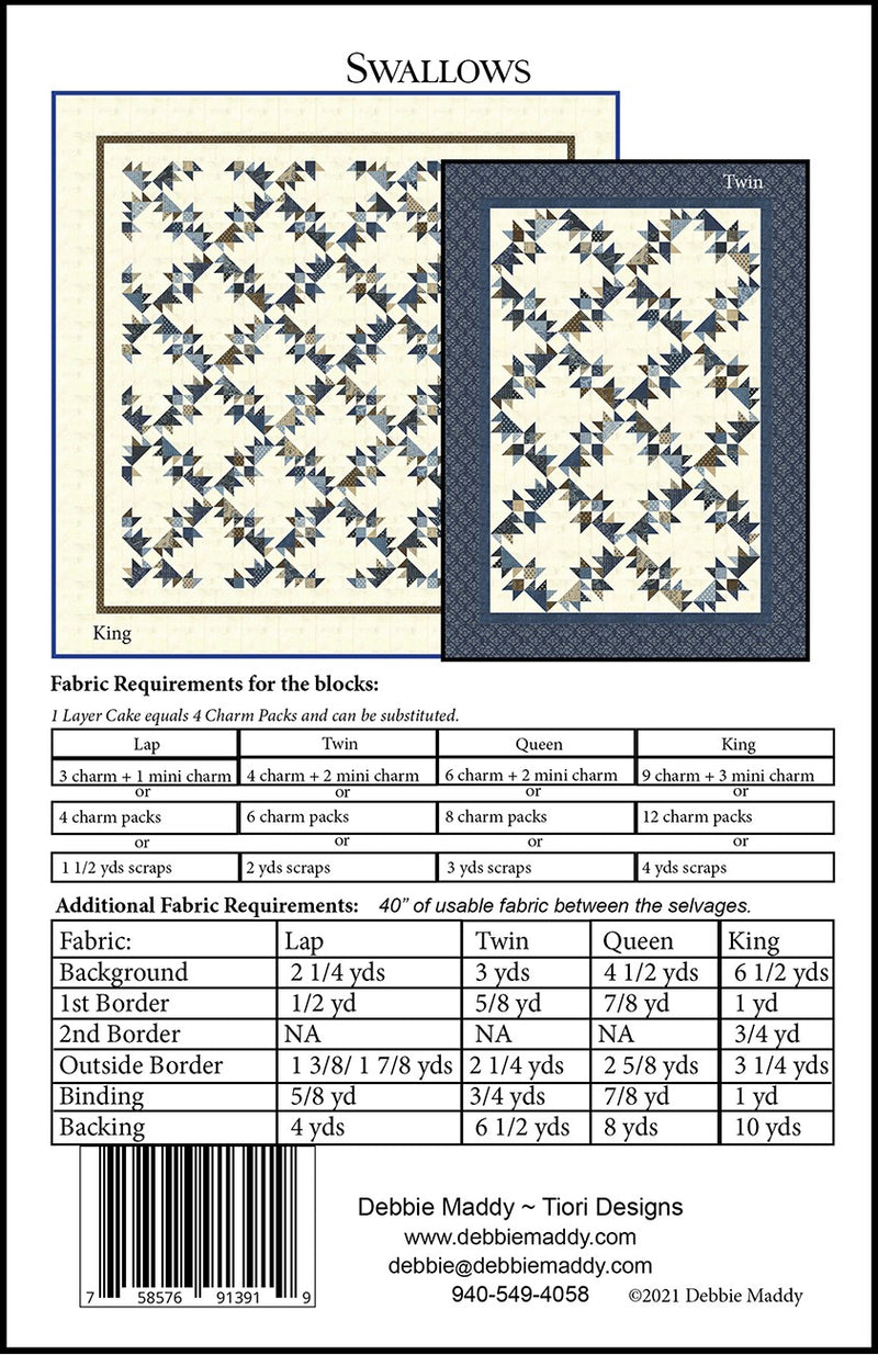 Calico Carriage Swallows Quilt Pattern