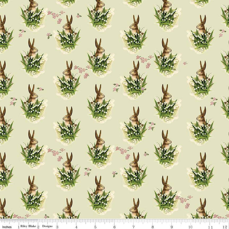 Riley Blake Springtime Bunnies Fern Fabric