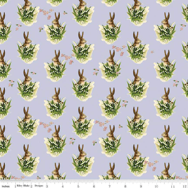 Riley Blake Springtime Bunnies Lilac Fabric