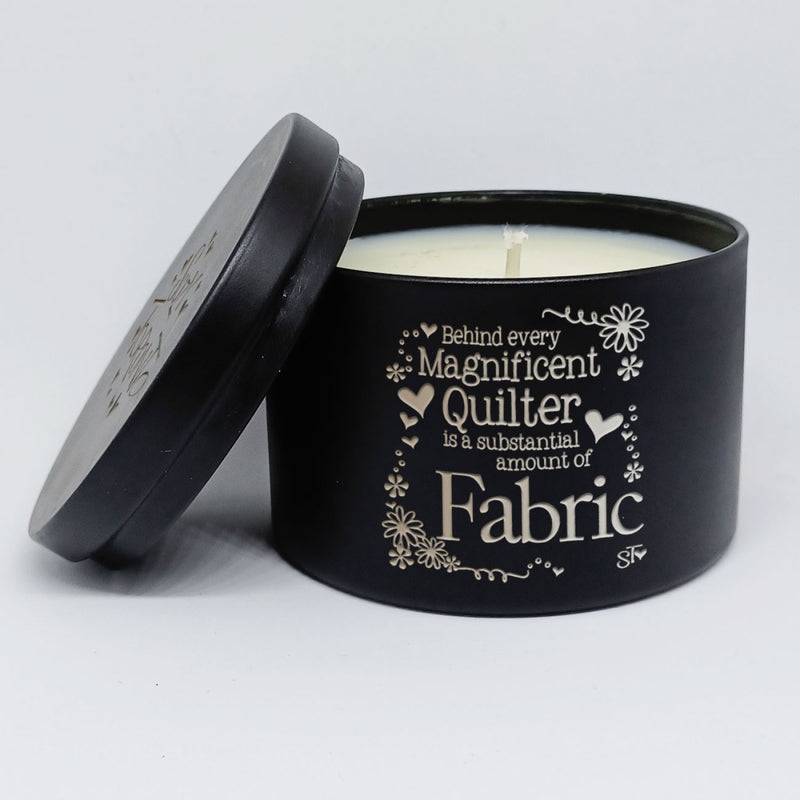 Behind Every Magnificent Quilter Candle