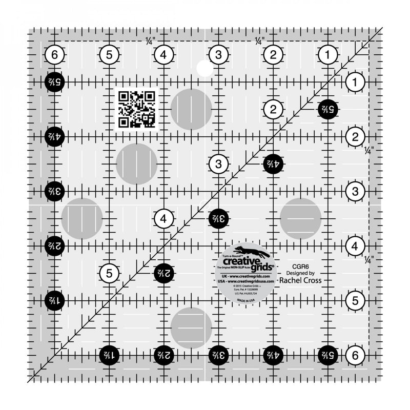 Creative Grids Quilt Ruler 6-1/2in Square