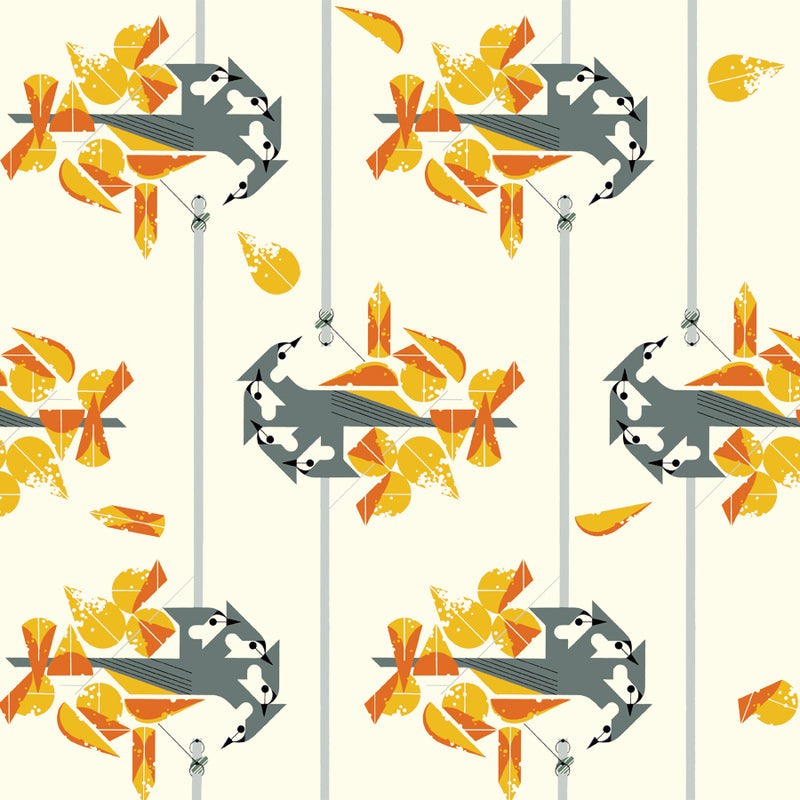 Birch Fabric Lakehouse 2 Print Tufted Titmouse CH148-Tufted-Titmouse