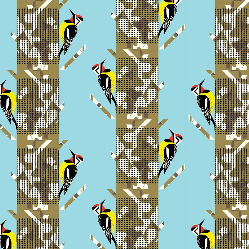 Birch Fabric Lakehouse 2 Print Yellow Bellied Sapsucker CH-149-Yellow-Bellied-Sapsucker