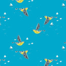 Charley Harper Coastal Caribbean Cruisers Poplin Fabric