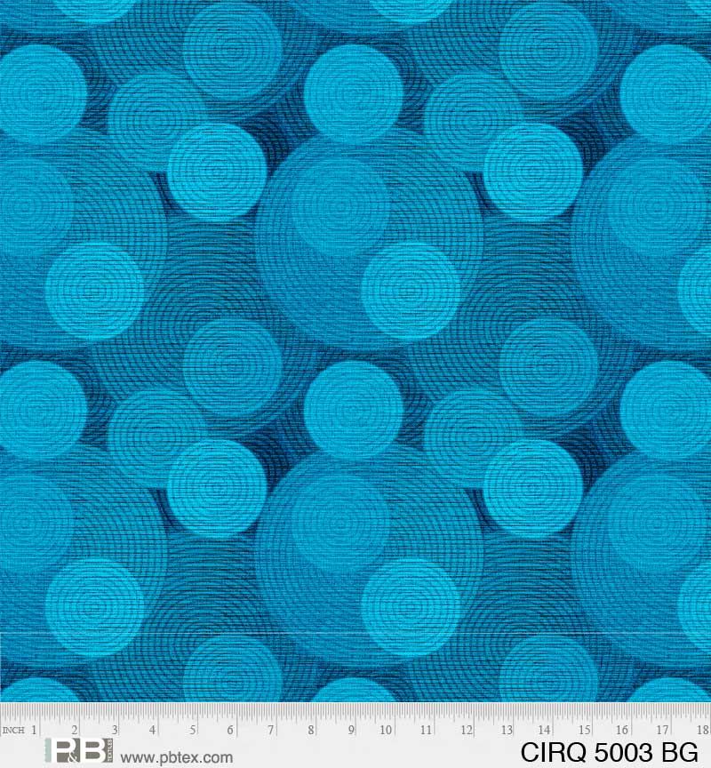 P & B Textiles Cirque Bright Blue Fabric