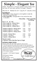 Simple - Elegant Tee Pattern