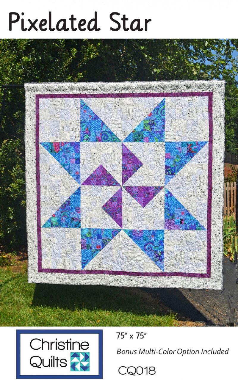 Christine Quilts Pixelated Star Quilt Pattern