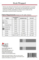 Canuck Quilter Designs Fresh Wrapped Table Runner Placemat Pattern