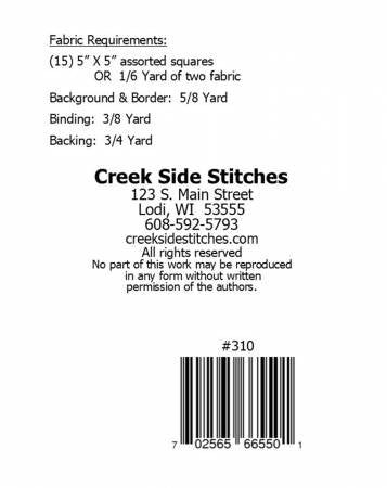 Creek Side Stitches Ribbons Table Runner Pattern