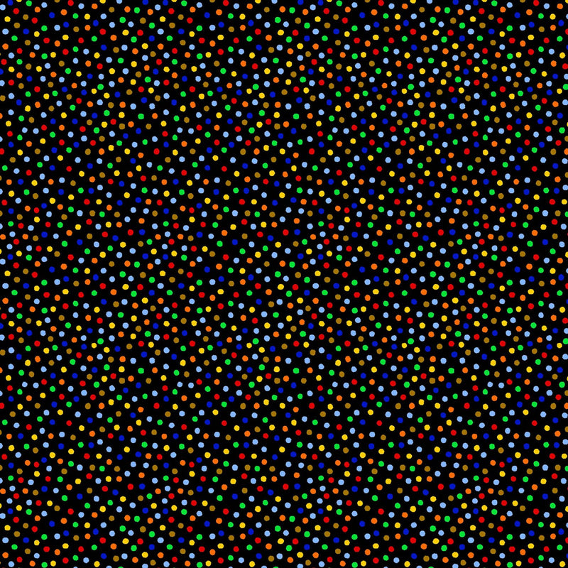 Michael Miller Garden Pindot Black Bright Fabric