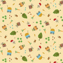 Michael Miller Eat Local On the Farm Color Yellow CX9331-BEIG-D   