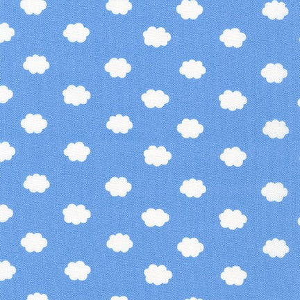 Robert Kaufman Handworks Home Clouds Medium Blue Fabric