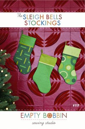 The Empty Bobbin Sleigh Bell Stocking Pattern ONLINE PURCHASE ONLY