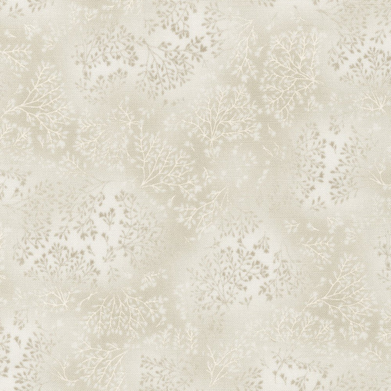 Robert Kaufman Fusions 7 Leaf Branches 155 Stone Fabric