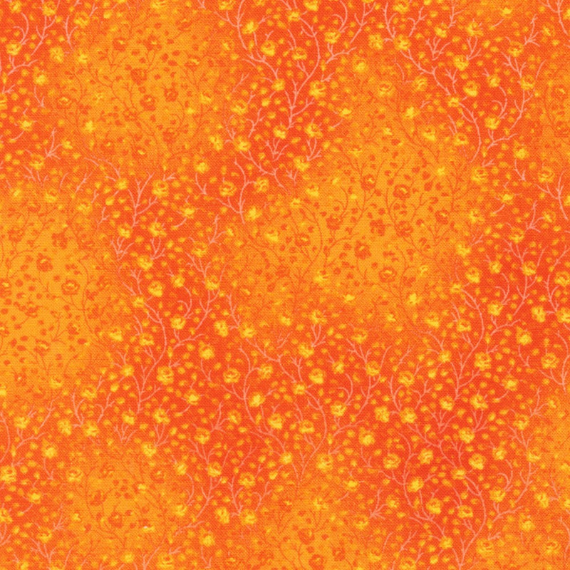 Robert Kaufman Fusions 4 Floral 37 Orange Fabric
