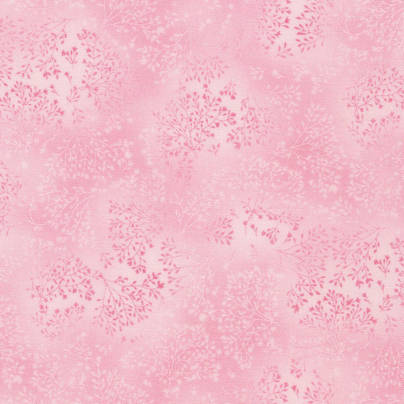 Robert Kaufman Fusions 7 Leaf Branches 7 Baby Pink Fabric