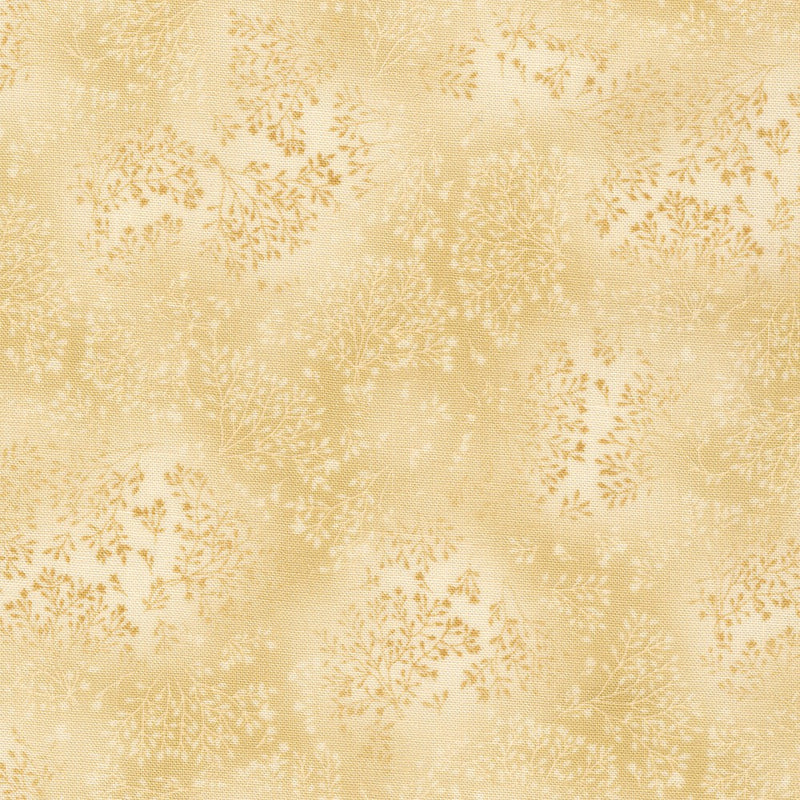 Robert Kaufman Fusions 7 Leaf Branches 84 Cream Fabric