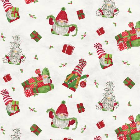 Gnome for Christmas Flannel Fabric