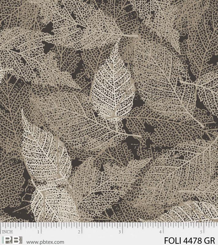 P & B Textiles Foliage Dark Khaki FOL 104478GR