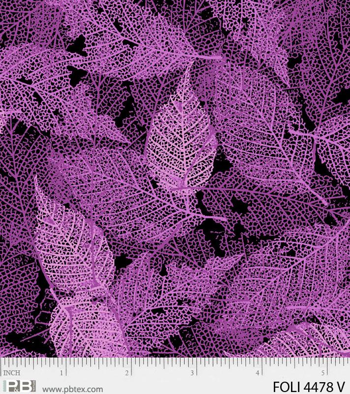 P & B Textiles Foliage Violet FOL 104478V