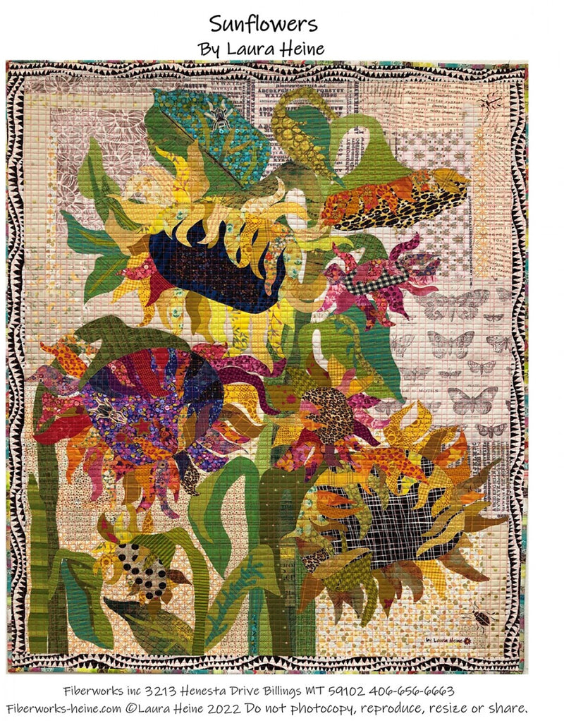 Fiberworks Sunflowers Collage Pattern