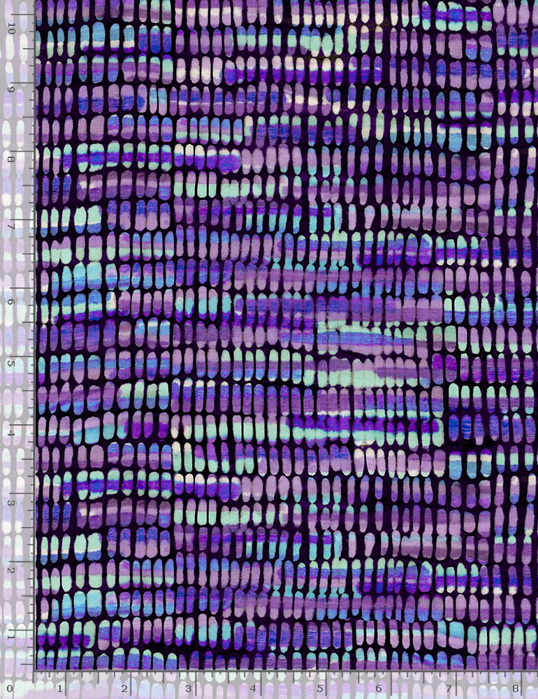 Timeless Treasures Digital Floral Dreams Floral Dream Geo Purple Fabric