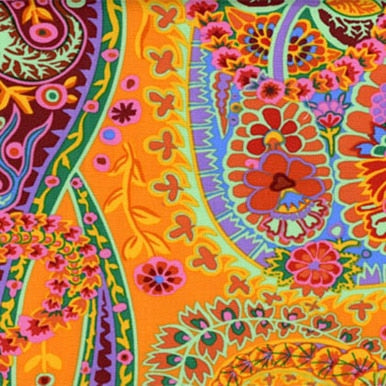 Paisley Jungle Color Tangerine GP60.Tang  Kaffe Fassett Collective 