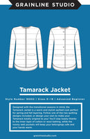 Grainline Studio Tamarack Jacket Pattern Size 0 to 18