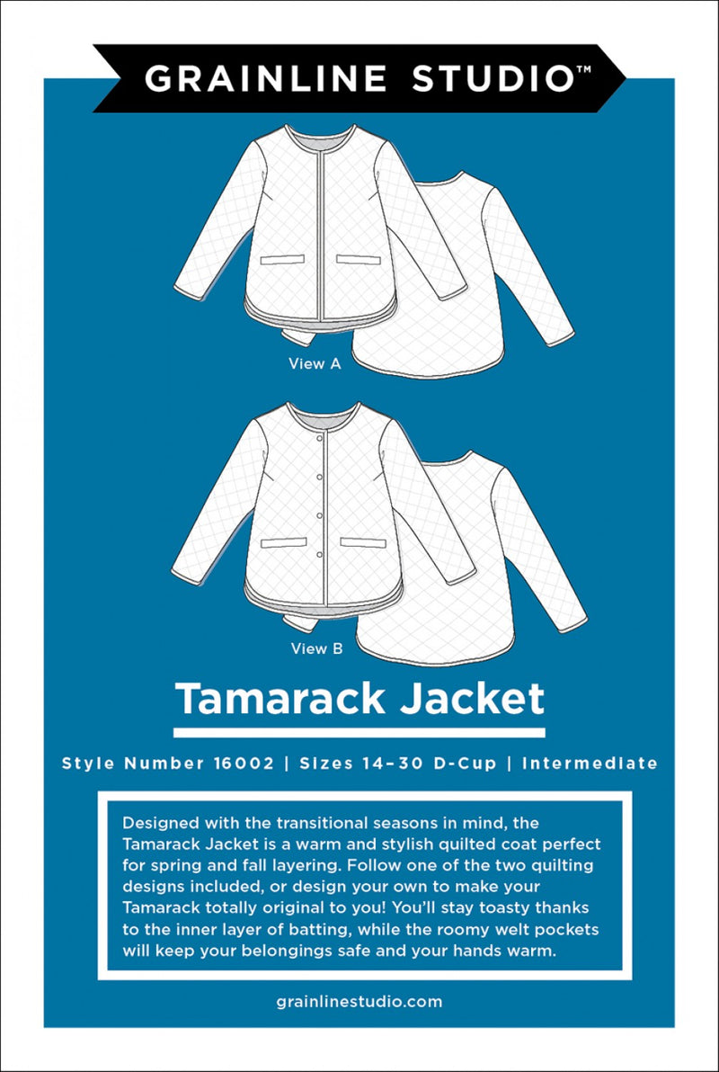 Grainline Studios Tamarack Jacket Pattern Size 14 to 30