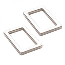 ByAnnie 1 Inch Flat Rectangle Rings Nickel