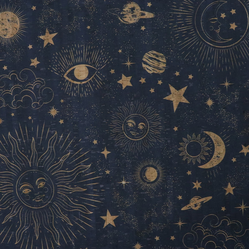 Sallie Tomato Pro Cork Fabric Zodiac Galaxy