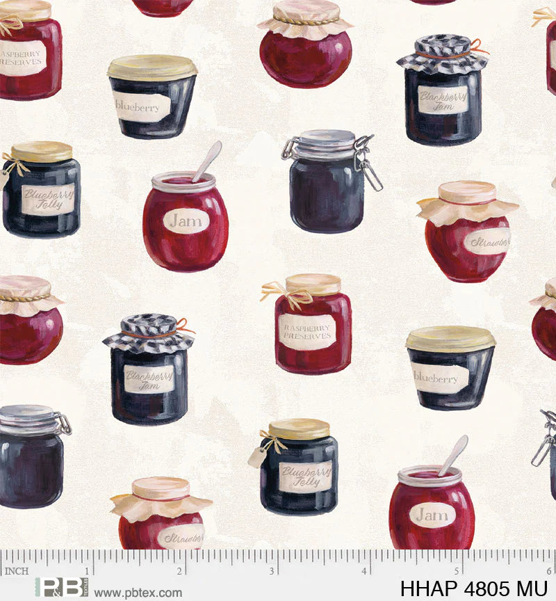 P & B Textiles Homemade Happiness Jelly Jars Multi Fabric