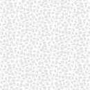 Timeless Treasures Buttercup Leaves On Stems White On White Fabric