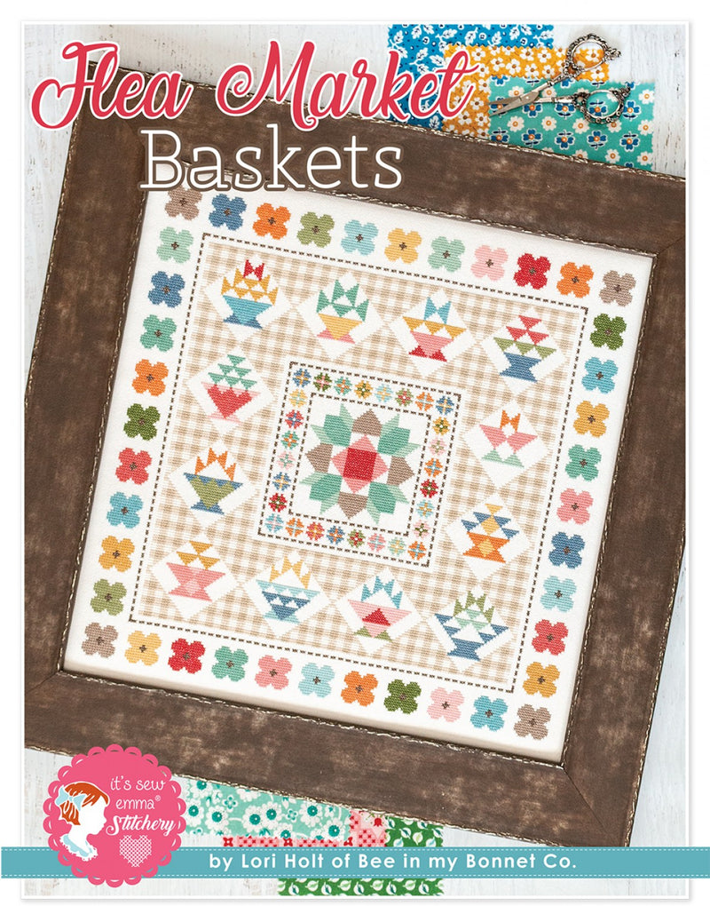 It's Sew Emma Flea Market Baskets Cross Stitch Pattern