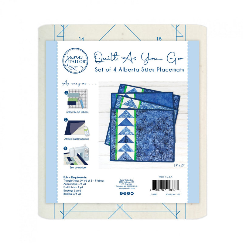 Quilt As You Go Placemat Kit Alberta Skies