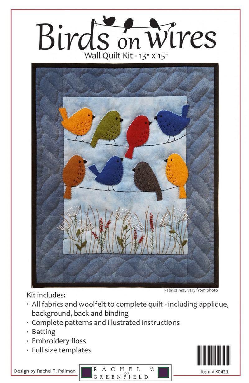 Birds On Wires Wall Quilt Kit