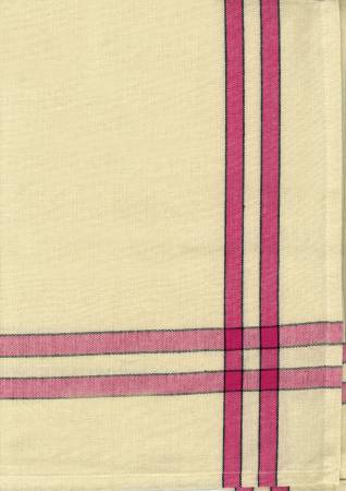 Dunroven House Tea Towel Cream/Pink K360-PINK
