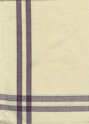 Tea Towel Cream Purple
