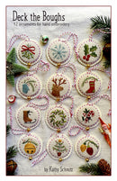 Deck The Boughs Embroidered Ornaments Pattern