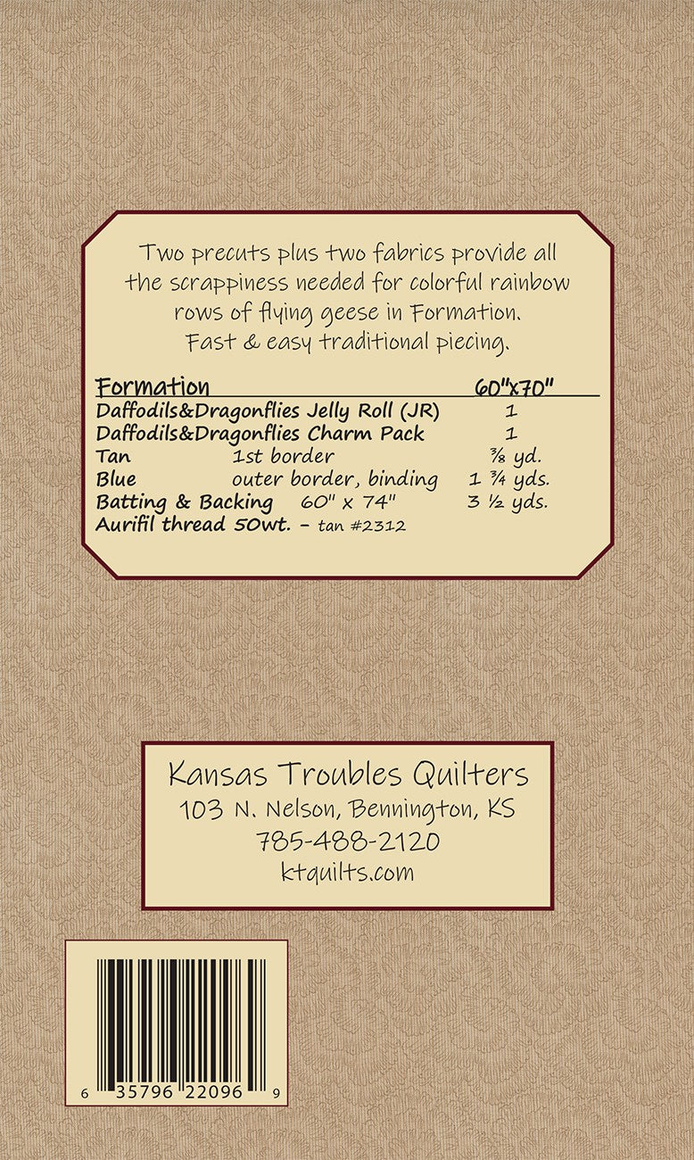 Kansas Troubles Quilters Formation Quilt Pattern