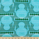 Charley Harper Coastal Manatee Stagger Poplin Fabric