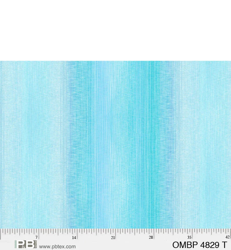 P & B Textiles Ombre Pastel Turquoise Wide Back Fabric