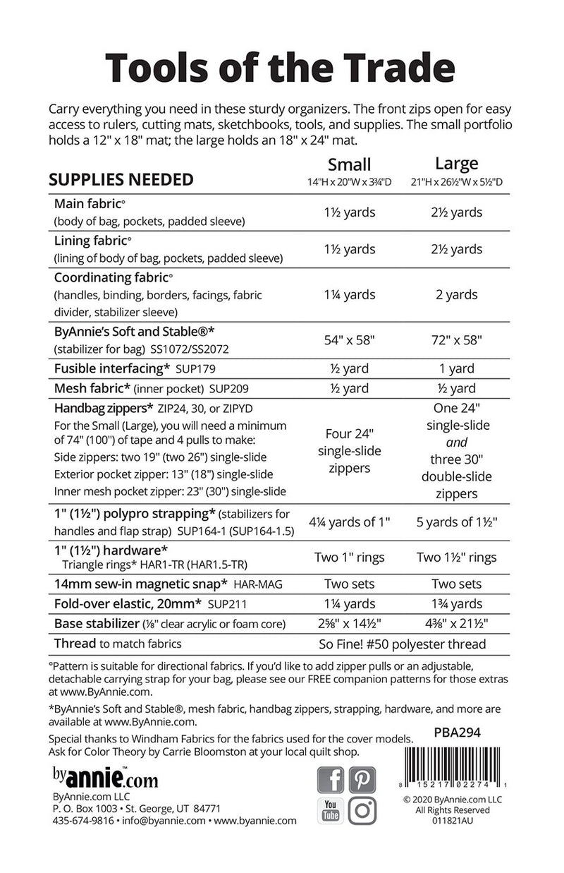 ByAnnie Tools Of The Trade Pattern