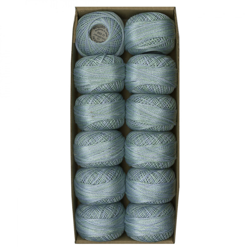 Valdani Pearl Cotton Size 12 Variegated Blue Suave