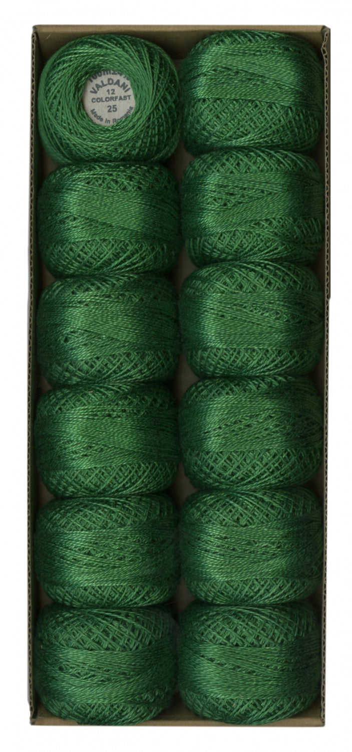 Valdani Pearl Cotton Size 12 Christmas Green