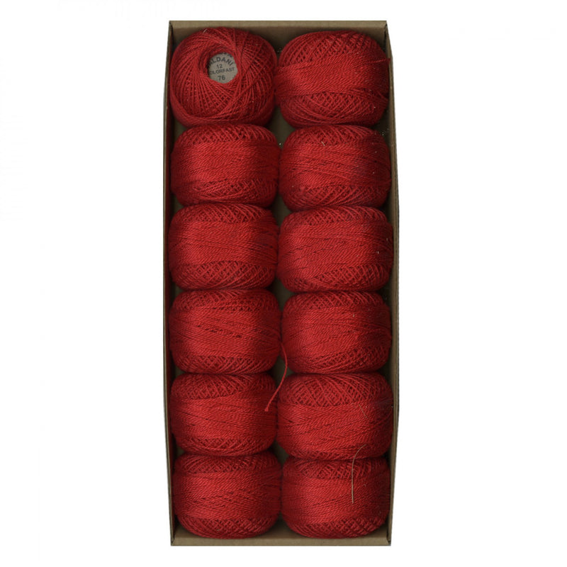 Valdani Pearl Cotton Size 12 Christmas Red