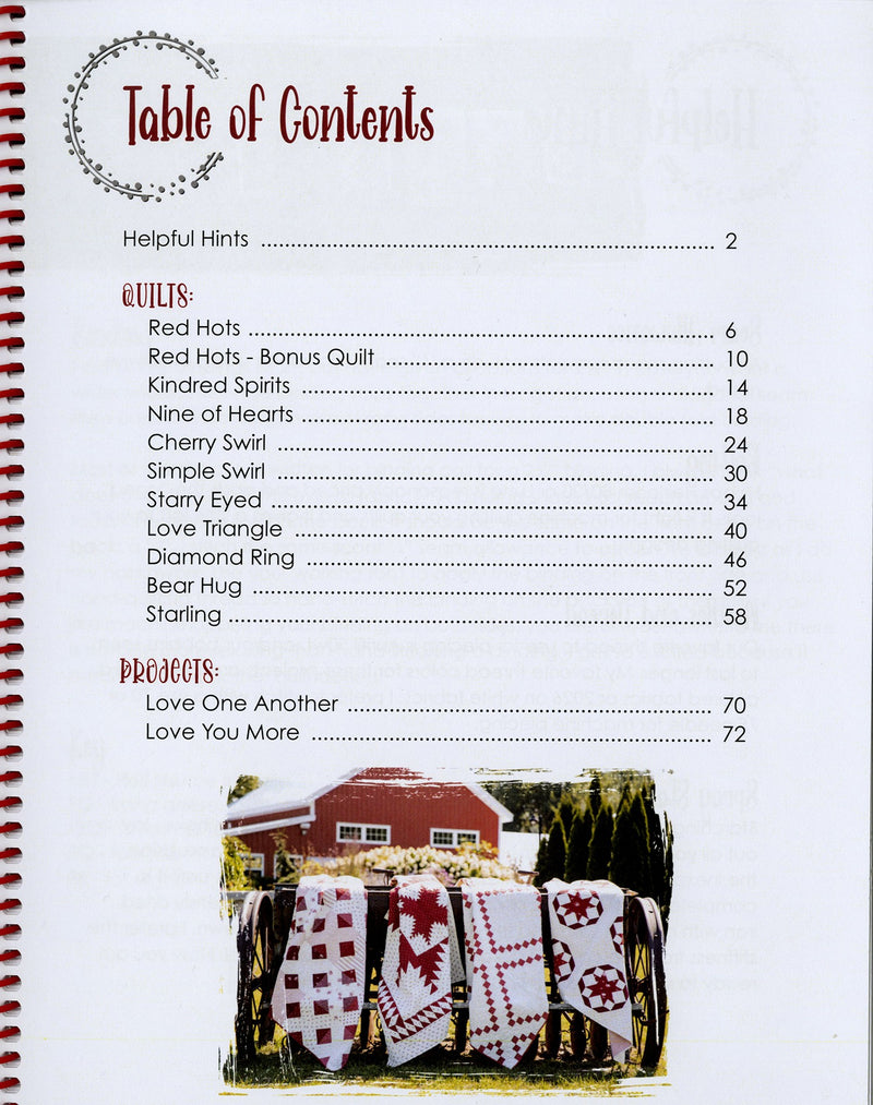 Red And White Gatherings Pattern Book