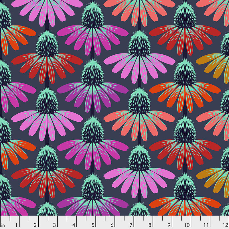 Free Spirit Fabrics Hindsight Designed By Anna Maria Horner Pattern Echinacea Glow Color Glow AH149.GLOW